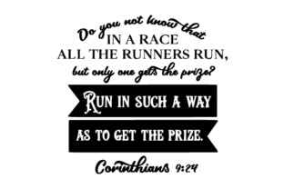 Bible Quote Runners - 1 Corinthians 9 24